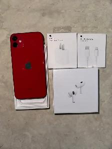 iPhone 11 64GB Red Airpods/Charger Set/Delivery