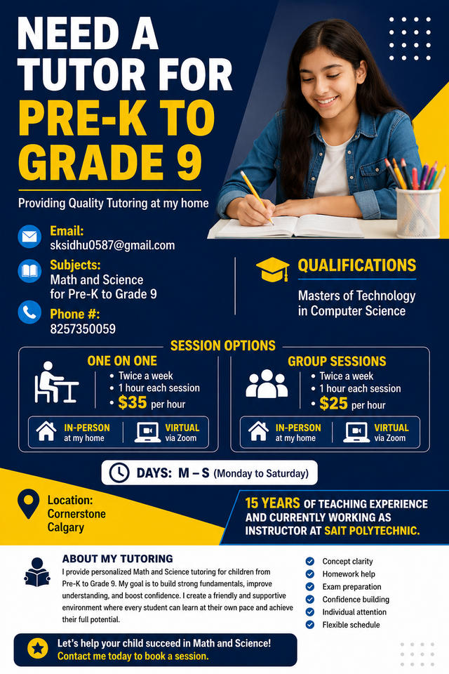 Affordable Math & Science Tutoring in Calgary