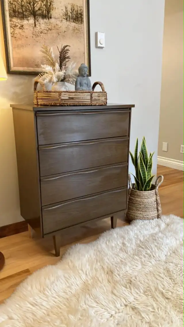 Mid century modern Dresser Commode 4 tiroirs. Teak teck lamp NOT - Photo 2