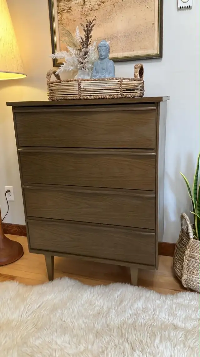 Mid century modern Dresser Commode 4 tiroirs. Teak teck lamp NOT - Photo 5