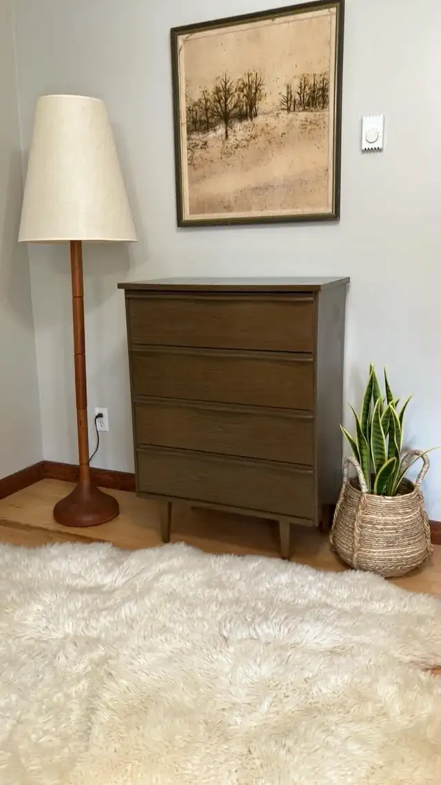 Mid century modern Dresser Commode 4 tiroirs. Teak teck lamp NOT - Photo 6