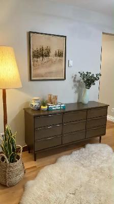 Mid century. Crédence, buffet, commode, bahut TV. Lampe teak tec - Photo 2