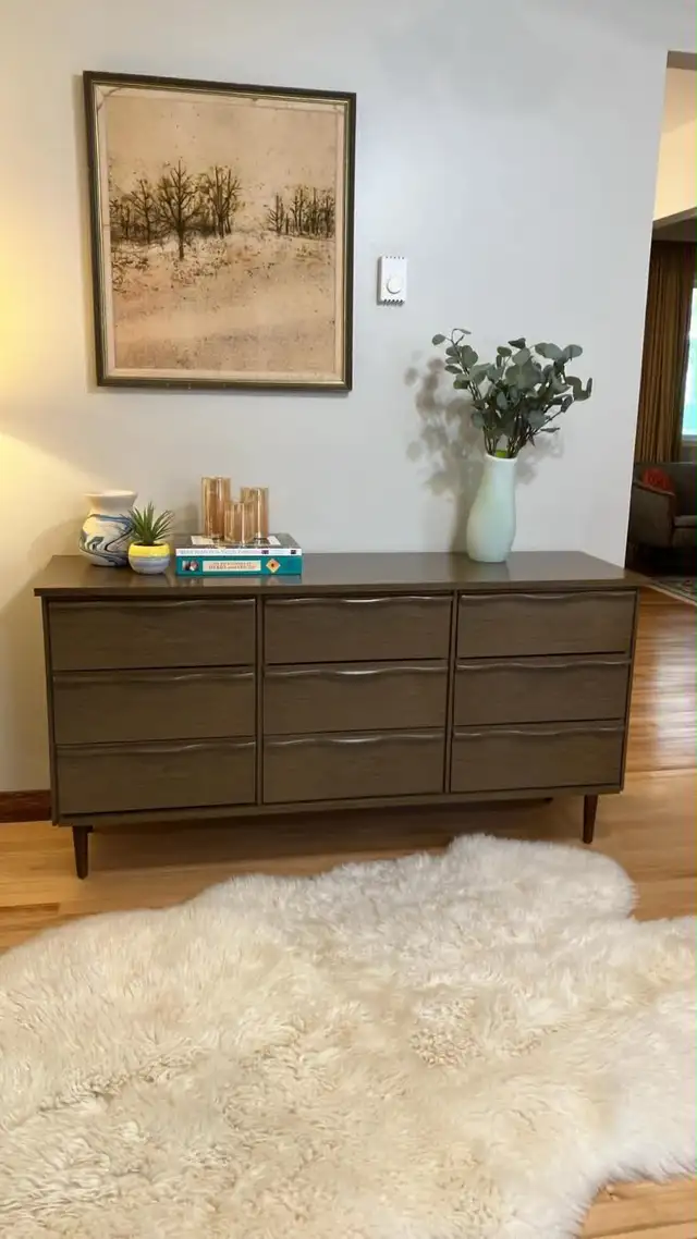 Mid century. Crédence, buffet, commode, bahut TV. Lampe teak tec - Photo 3
