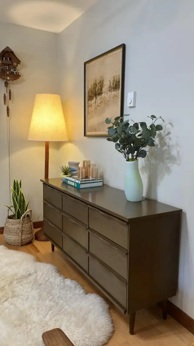 Mid century. Crédence, buffet, commode, bahut TV. Lampe teak tec - Photo 4
