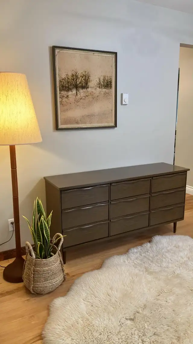 Mid century. Crédence, buffet, commode, bahut TV. Lampe teak tec - Photo 5