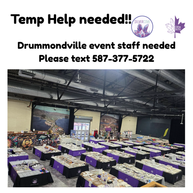 Bilingual Temp Help Needed – Drummondville Rock N’ Gem Show