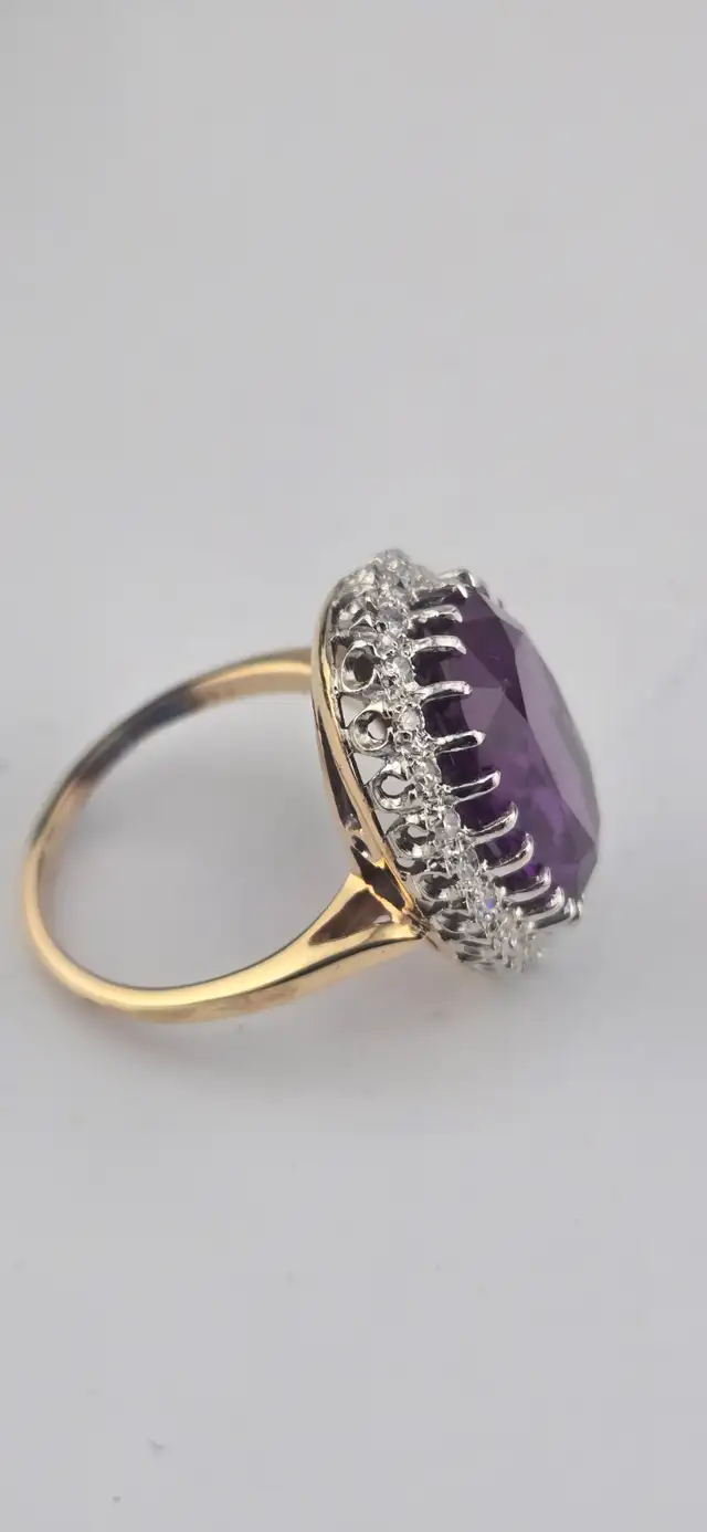 14KT Colour‐Change Sapphire Ring w/ Diamond Accents (#7496) - Photo 6