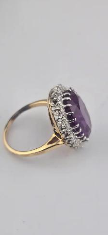 14KT Colour‐Change Sapphire Ring w/ Diamond Accents (#7496) - Photo 6