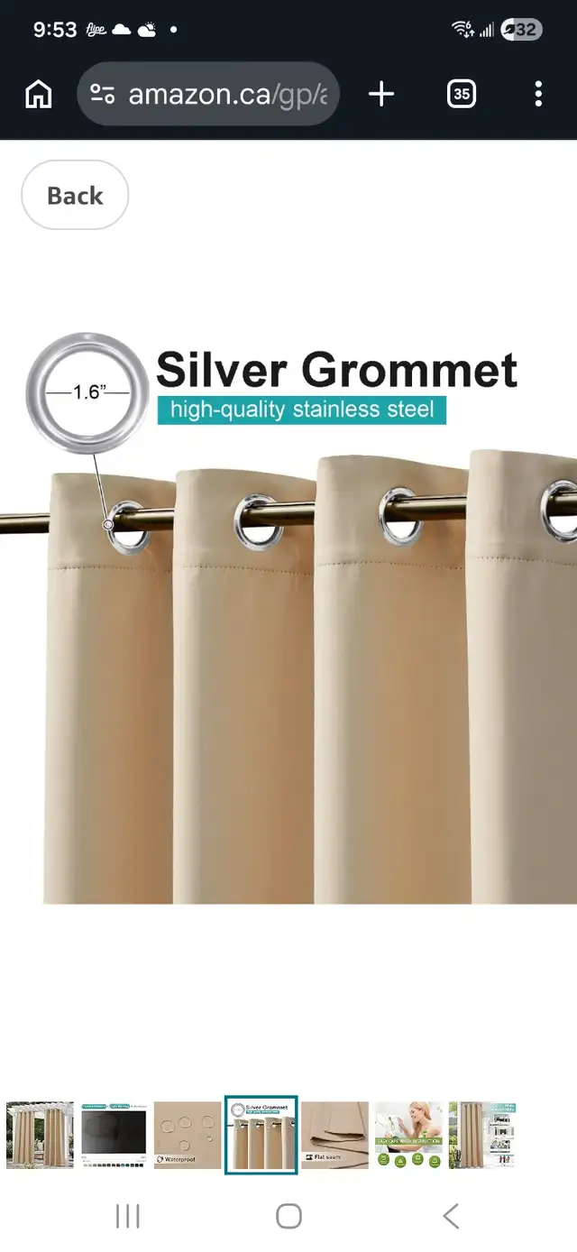 OUTDOOR CURTAINS W/LONG ROD - Photo 4