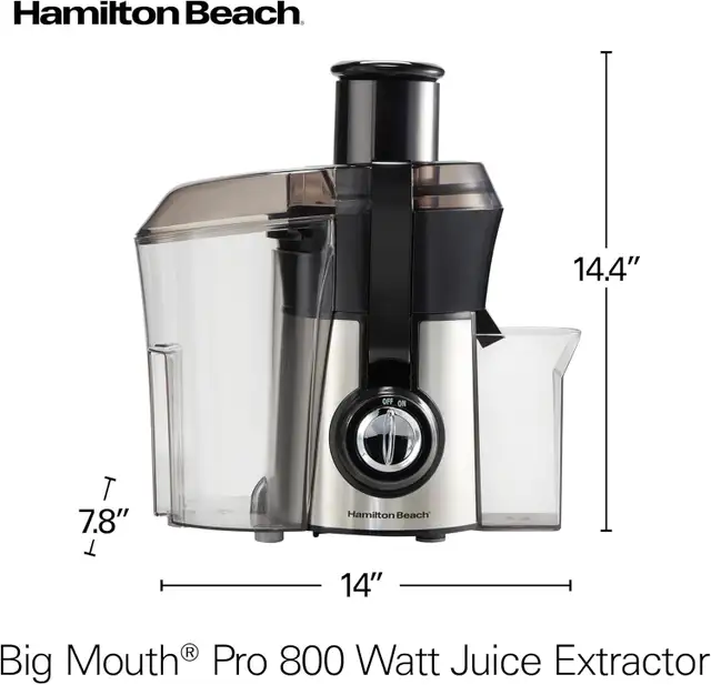 Hamilton Beach Big Mouth 3' Feed Chute Juice Extractor for sale