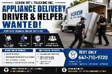 APPLIANCE DELIVERY DRIVER & HELPER WANTED – GTA