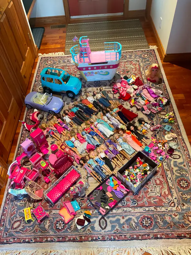 Huge lot of Barbie stuff