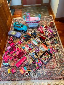 Huge lot of Barbie stuff