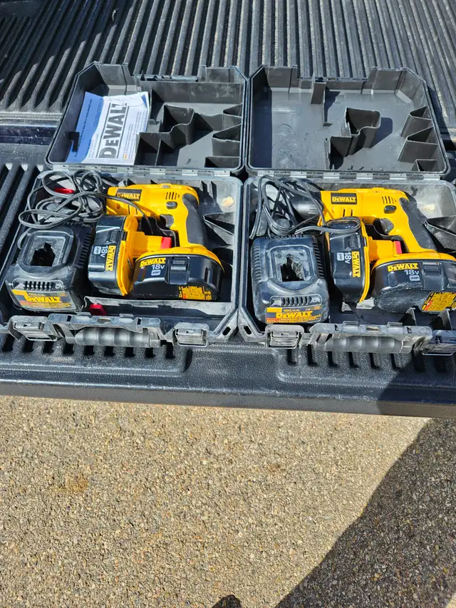 2-DeWalt 18 volt cordless screw guns, $ 60 Each