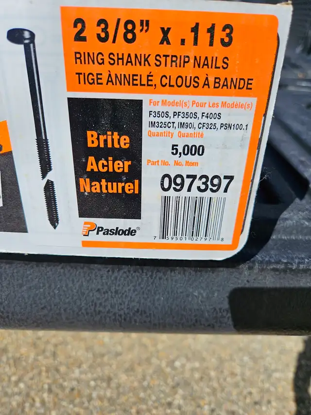 2-Boxes Paslode, 2-3/8 inch ringshank nails, NEW, $ 60 for both - Photo 6