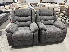 Grey fabric rocker manual recliner - Photo 3