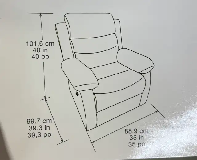 Grey fabric rocker manual recliner - Photo 4