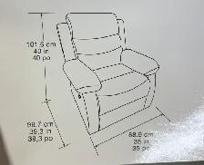 Grey fabric rocker manual recliner - Photo 4