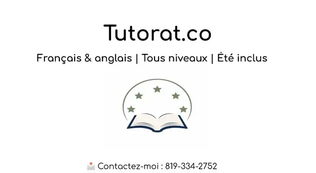 Services de tutorat en français en anglais