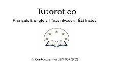 Services de tutorat en français en anglais