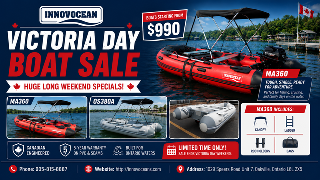 Victoria Day Special deal on Inflatable Boats and rigid boat