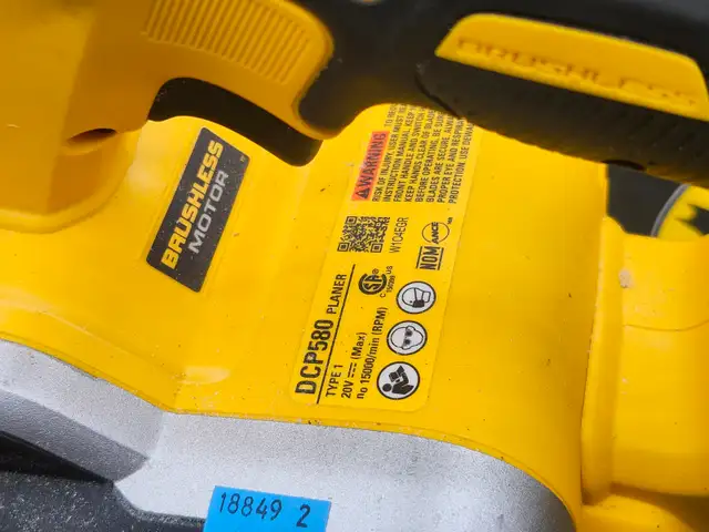 DeWalt DCP580 Cordless Brushless Planer (#18849-2) - Photo 6