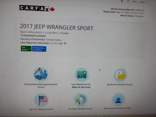 2017 Jeep Wrangler Sport - ONLY 69000 km - Photo 8