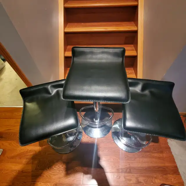 Black bar stools