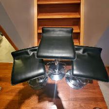 Black bar stools