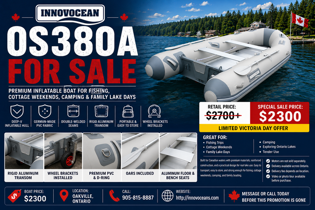 Premium Inflatable Boat with German PVC – Victoria Day Sale