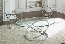 3 - Piece Glass Top Living Room Table Set