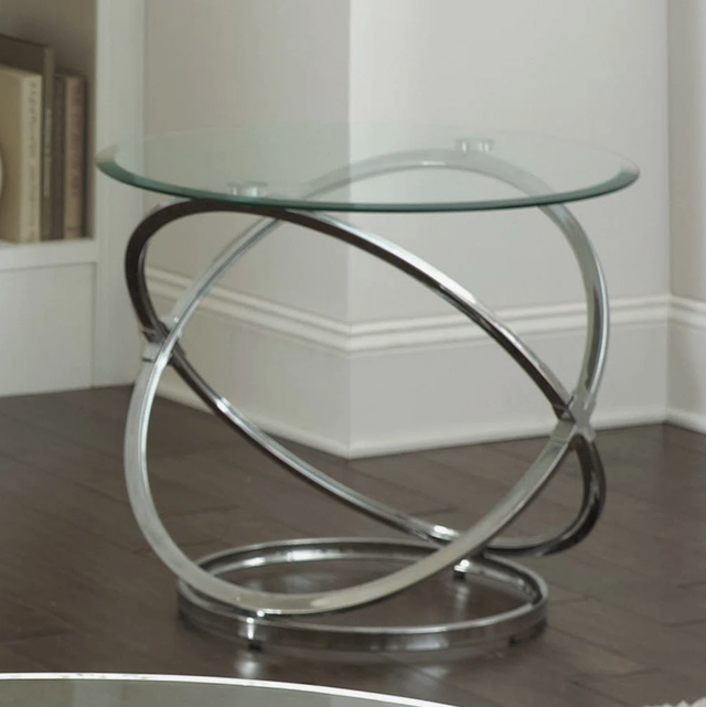 3 - Piece Glass Top Living Room Table Set - Photo 2