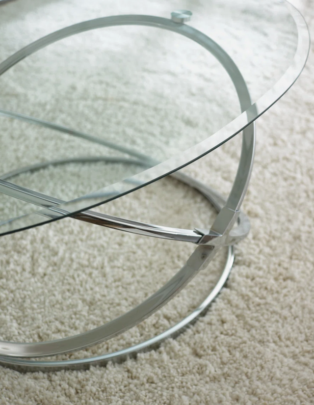 3 - Piece Glass Top Living Room Table Set - Photo 3