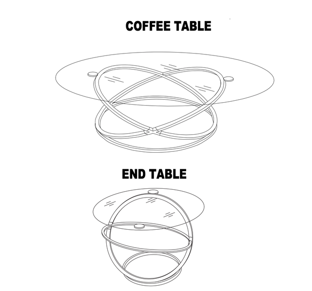 3 - Piece Glass Top Living Room Table Set - Photo 5