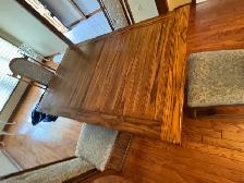 Free delivery used Wooden Dining Table with 4 Chairs - Photo 3