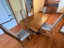 Free delivery used Wooden Dining Table with 4 Chairs - Photo 4
