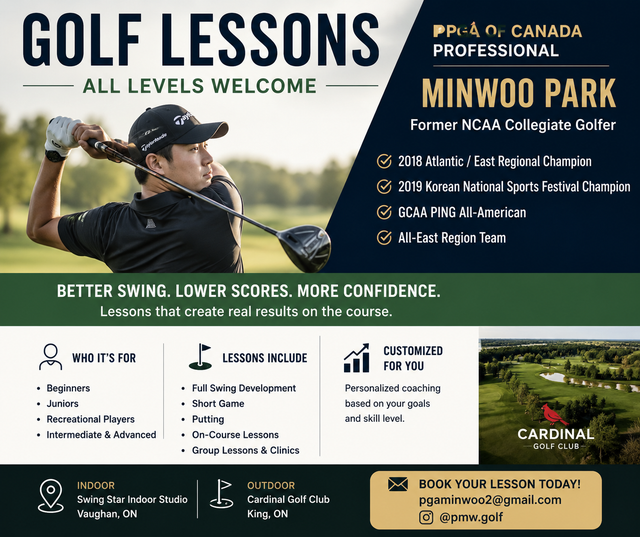 ⛳ Golf Lessons – PGA of Canada Professional | Beginner to Advanc