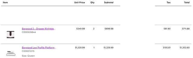 White low-profile platform bed with 2 nightstands and 2 lamps - Photo 6