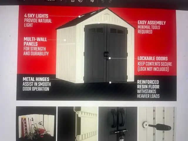 NEW Craftsman 7x7 Resin Garden Shed – FREE Home Delivery - Photo 2
