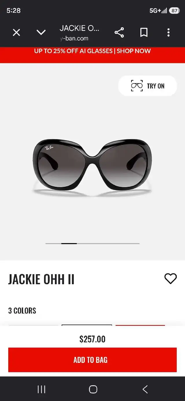 Ray Ban Jackue OHH II $175.00 Like New - Photo 7