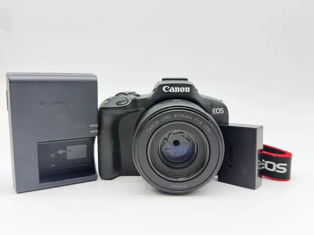 Canon EOS R50 Mirrorless Camera with RF 50 mm lens $799