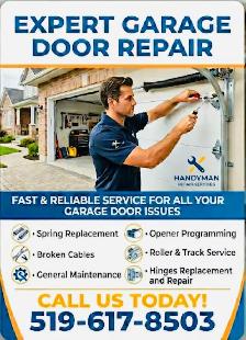 Garage door repairs Ser. Contact no.519-617-8503.