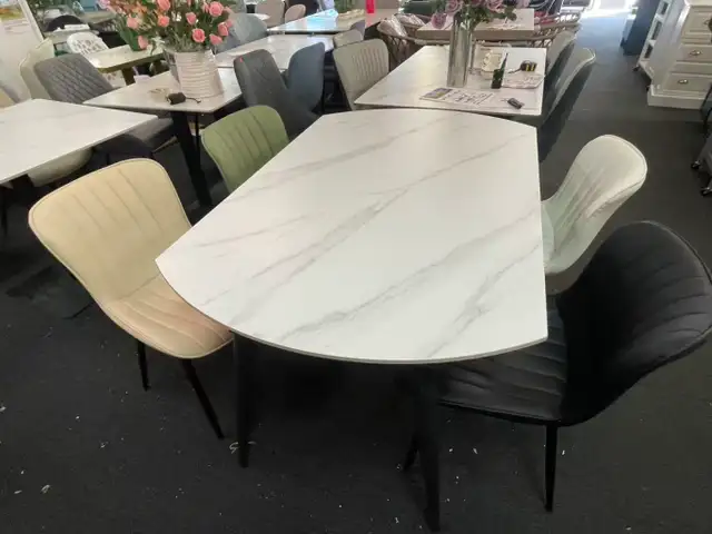 Brand New 1.35m Diameter Sintered Stone Dining Table $399 - Photo 9