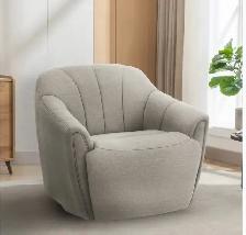 Fabric swivel chairs with power footrests - Photo 4