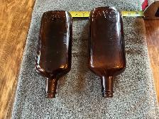 2. 1950’s G&W GOODERHAM WORTS Brown Whiskey Glass Bottles ! - Photo 5