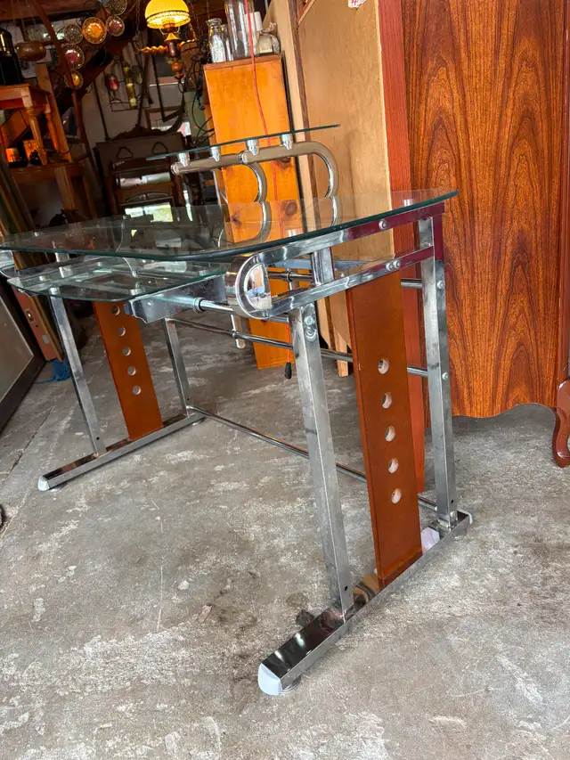 Glass Computer Desk - Photo 3