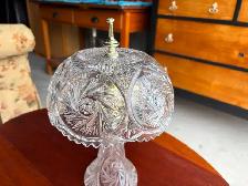 Vintage Cut Crystal Mushroom Table Lamp - Photo 2