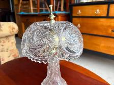 Vintage Cut Crystal Mushroom Table Lamp - Photo 3