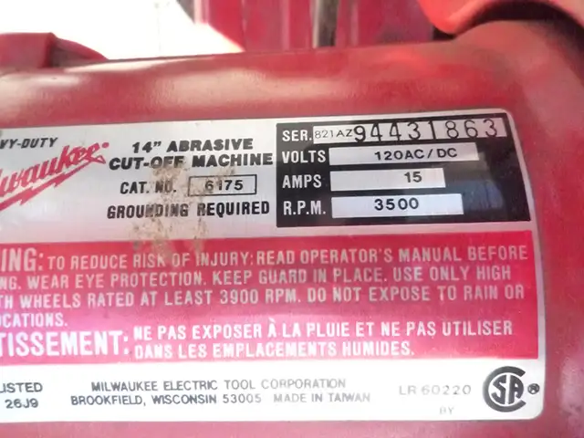 Milwaukee 14 inch Abrasive Saw - Photo 3
