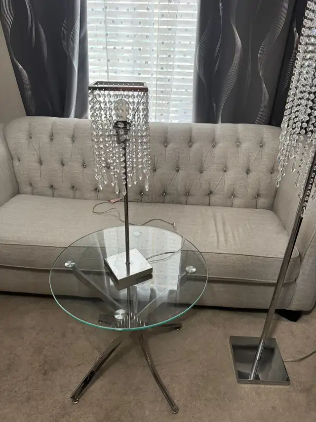 Crystal Floor lights and crystal table lights set - Photo 3